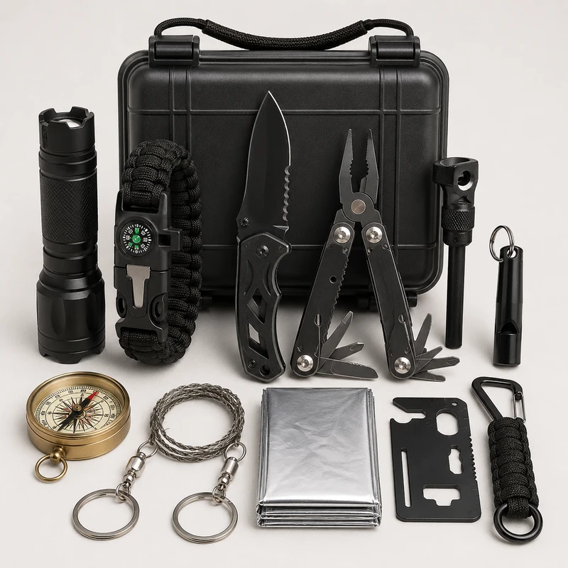 Kit de sobrevivência multifuncional