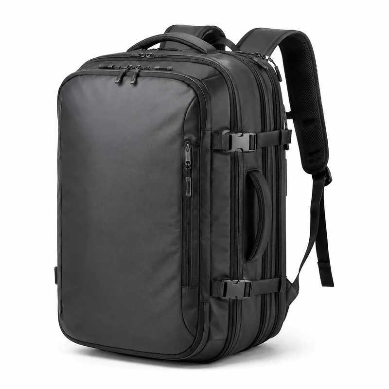 Mochila de viagem expansível impermeável