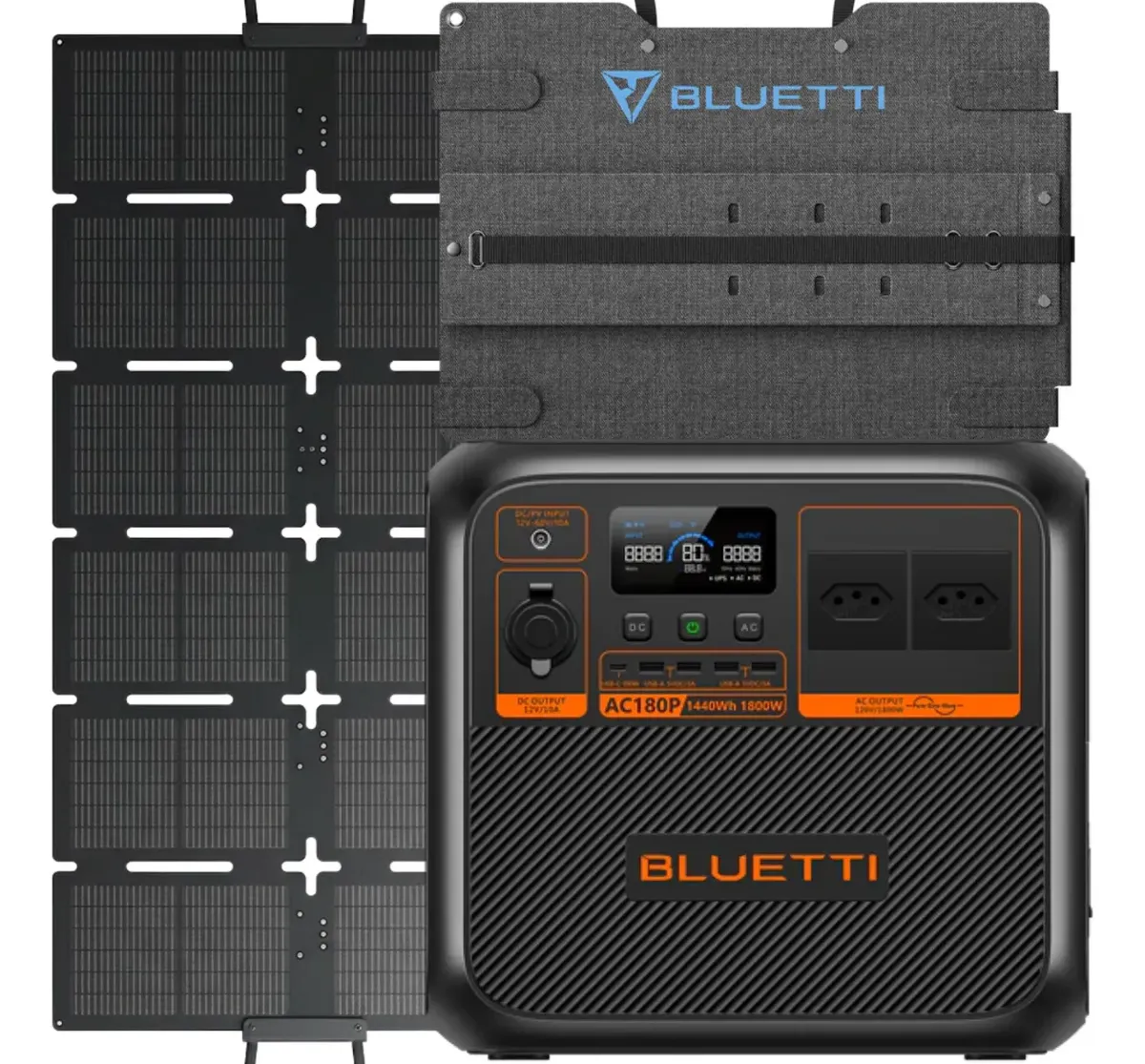 Kit Estação de Energia Bluetti AC180P com Painel Solar