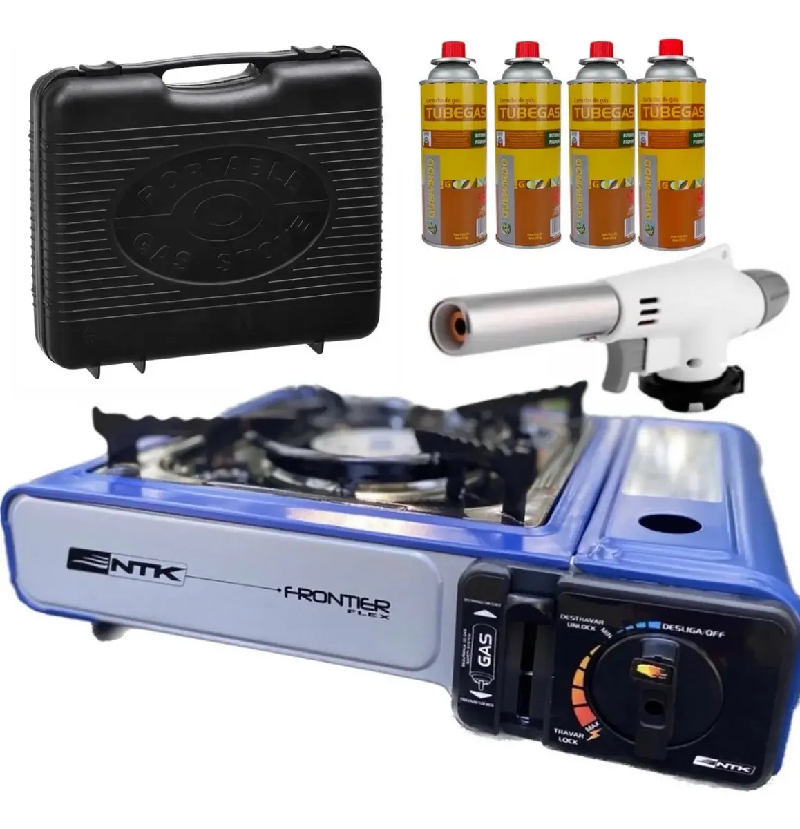 Kit Fogareiro Portátil Camping