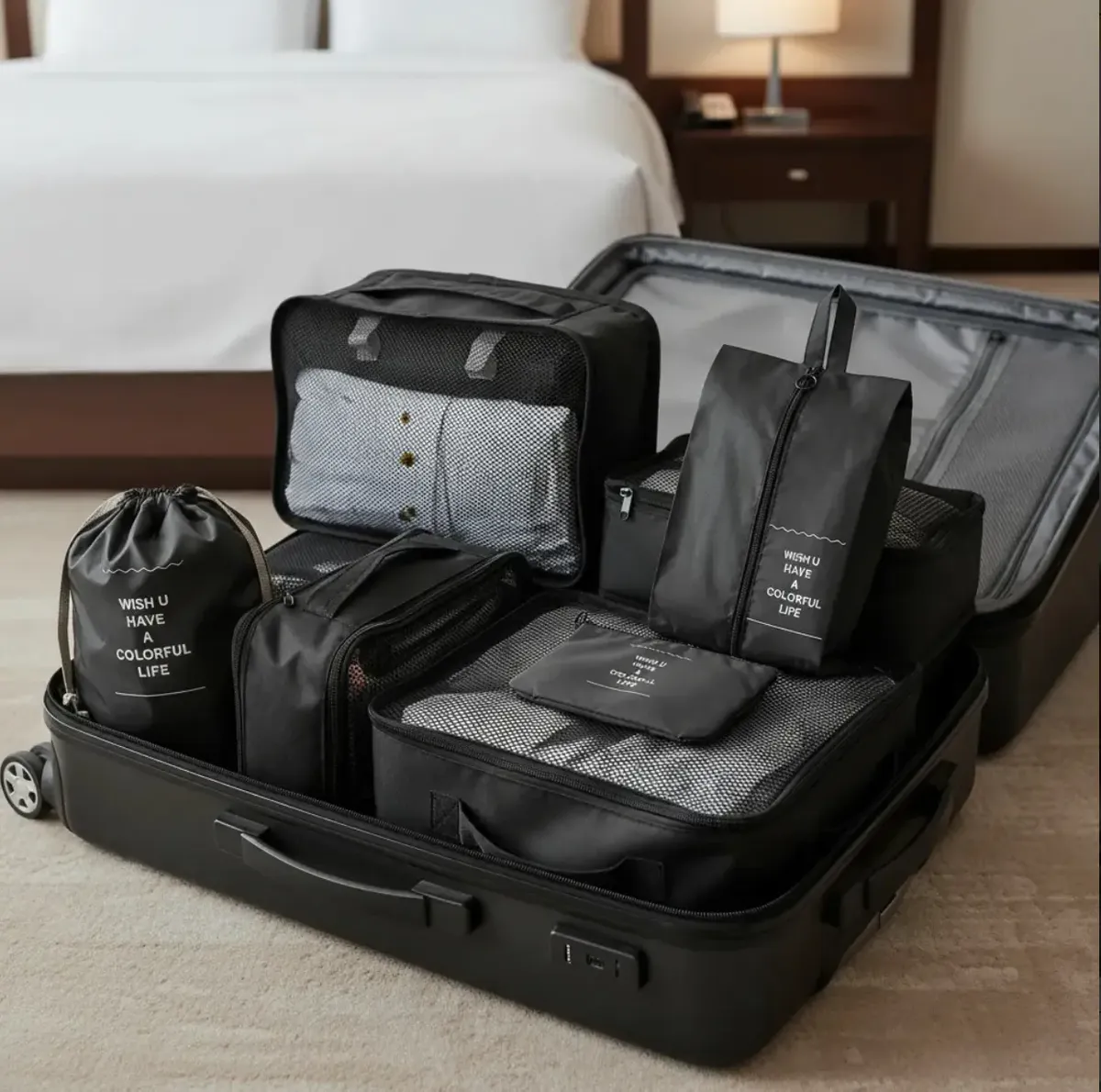 Organizador de Mala para Viagem Kit 7 Peças